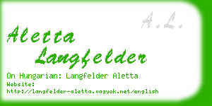 aletta langfelder business card